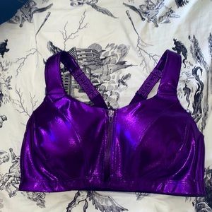 Purple metallic Victoria’s Secret knock out sports bra